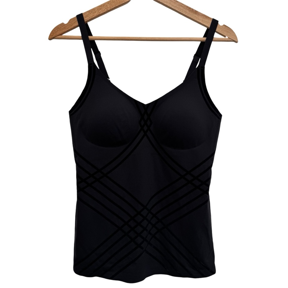 Honeylove Silhouette Camisole Women Medium Velvet Trim Shapewear Convertible Str